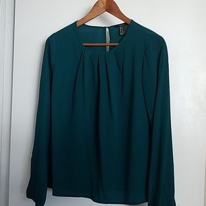 Forever 21 dark green blouse